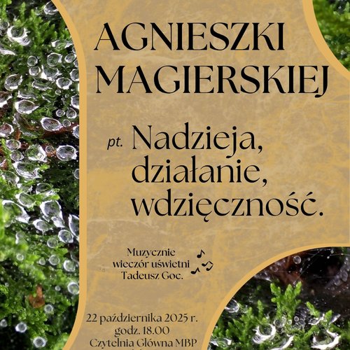 Obraz główny aktualności o tytule Wieczór poezji Agnieszki Magierskiej 